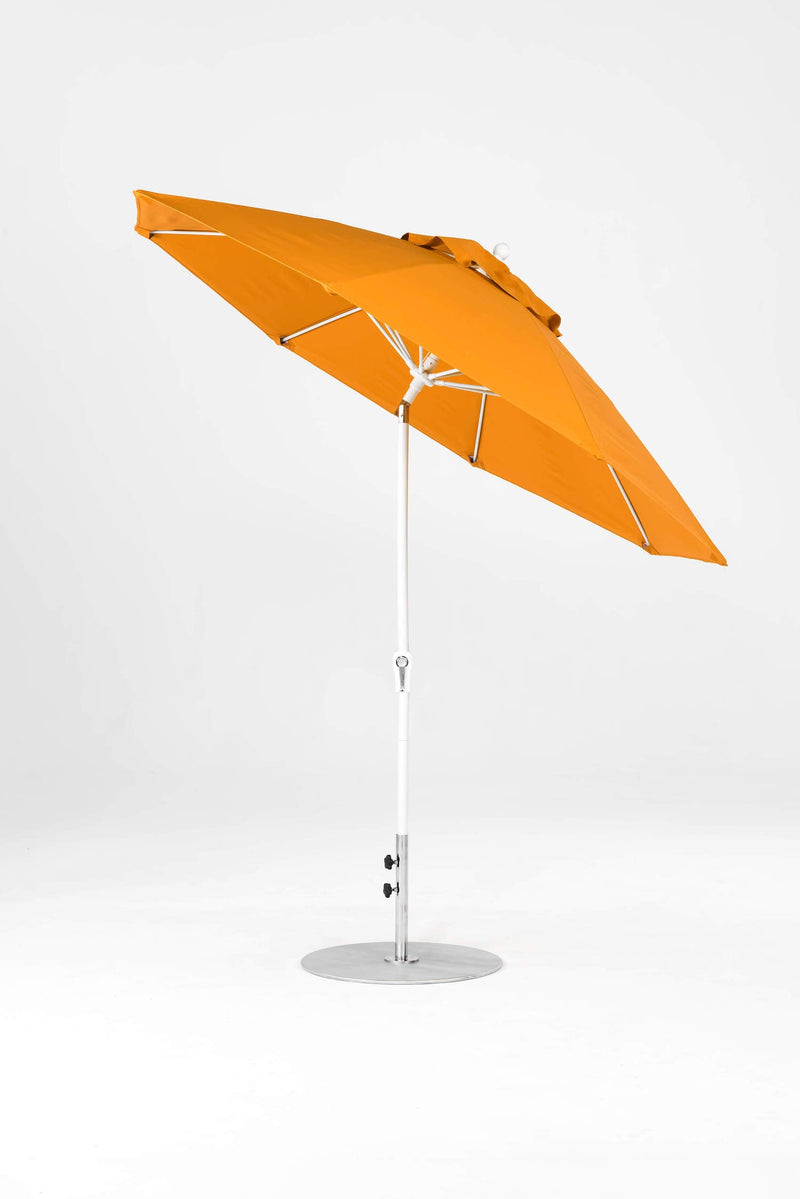 9 Ft Octagonal Frankford Patio Umbrella- Crank Auto-Tilt- Matte White Frame