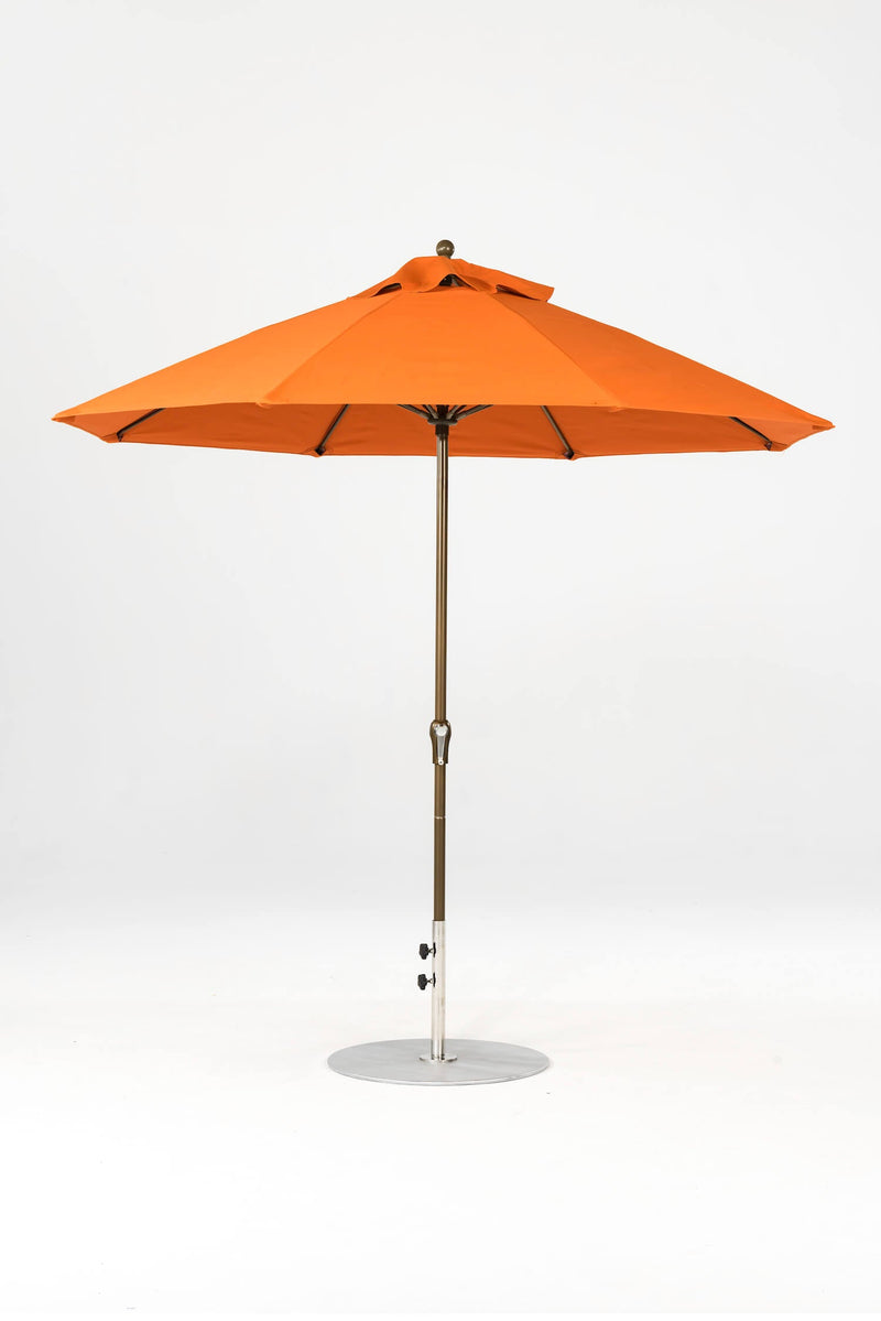 9 Ft Octagonal Frankford Patio Umbrella- Crank Lift- Matte Bronze Frame