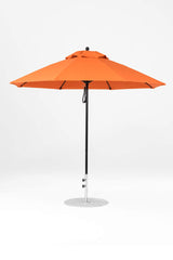 9 Ft Octagonal Frankford Patio Umbrella- Pulley Lift- Matte Black Frame