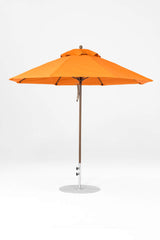 9 Ft Octagonal Frankford Patio Umbrella- Pulley Lift- Matte Bronze Frame
