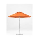 9 Ft Octagonal Frankford Patio Umbrella- Pulley Lift- Matte Silver Frame