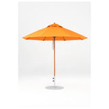 9 Ft Octagonal Frankford Patio Umbrella- Pulley Lift- Wood Grain Frame