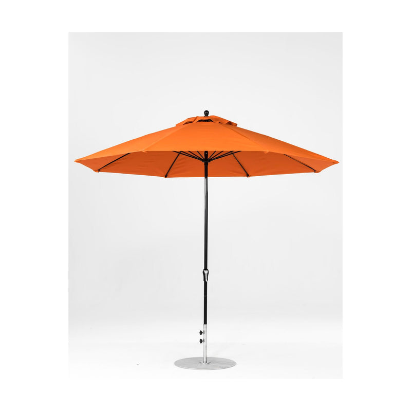 11 Ft Octagonal Frankford Patio Umbrella- Crank Lift- Matte Black Frame