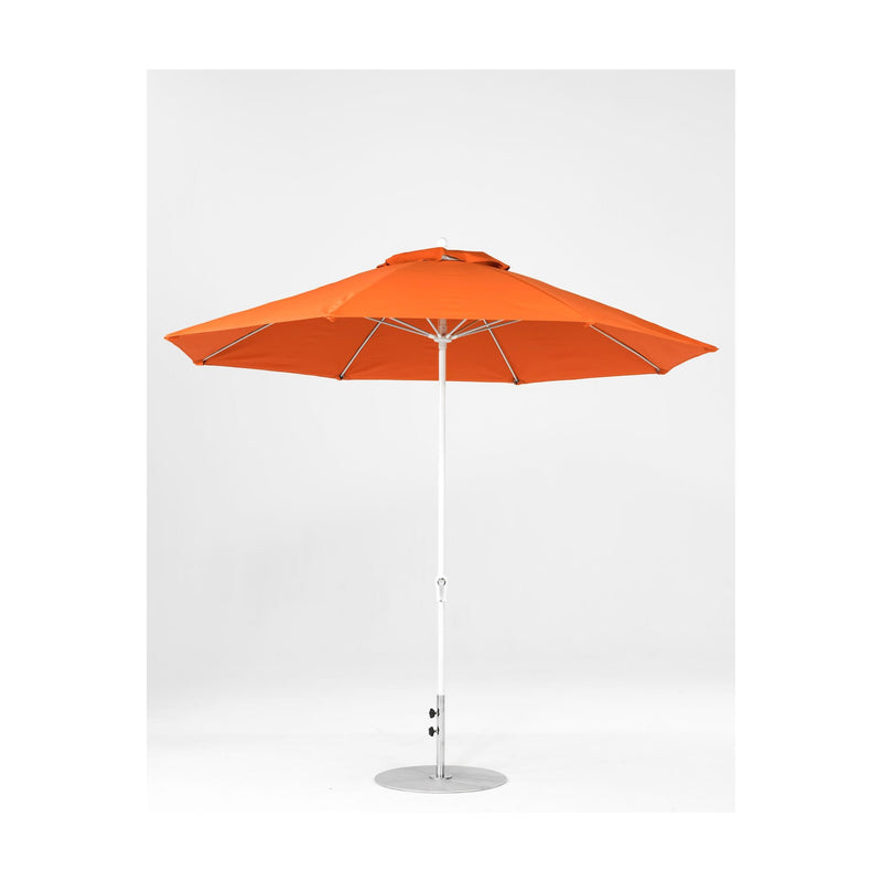 11 Ft Octagonal Frankford Patio Umbrella- Crank Lift- Matte White Frame