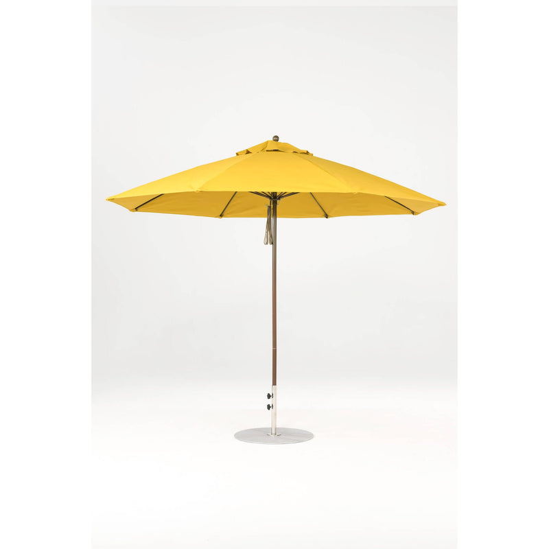 11 Ft Octagonal Frankford Patio Umbrella- Pulley Lift- Matte Bronze Frame