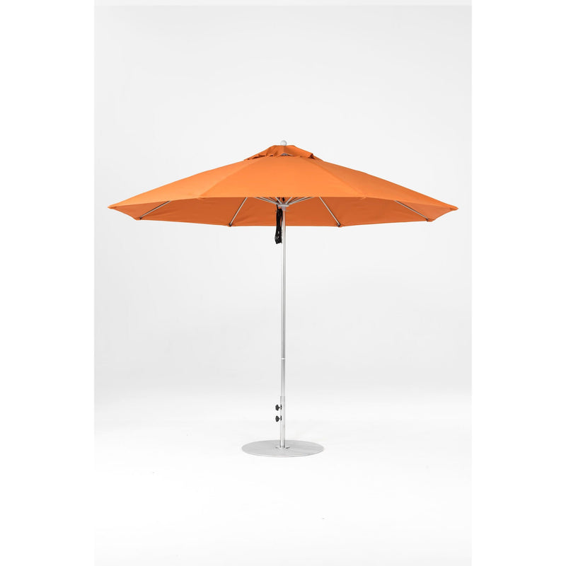 11 Ft Octagonal Frankford Patio Umbrella- Pulley Lift- Matte Silver Frame