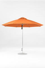 11 Ft Octagonal Frankford Patio Umbrella- Pulley Lift- Matte Silver Frame