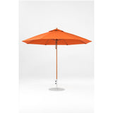 11 Ft Octagonal Frankford Patio Umbrella- Pulley Lift- Wood Grain Frame