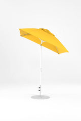 6.5 Ft Frankford Square Patio Umbrella- Crank Auto-Tilt- Matte White Frame