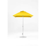 6.5 Ft Square Frankford Outdoor Patio Umbrella- Crank Lift- Matte Silver Frame