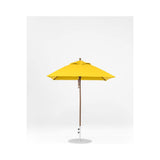 6.5 Ft Square Frankford Patio Umbrella- Pulley Lift- Matte Bronze Frame