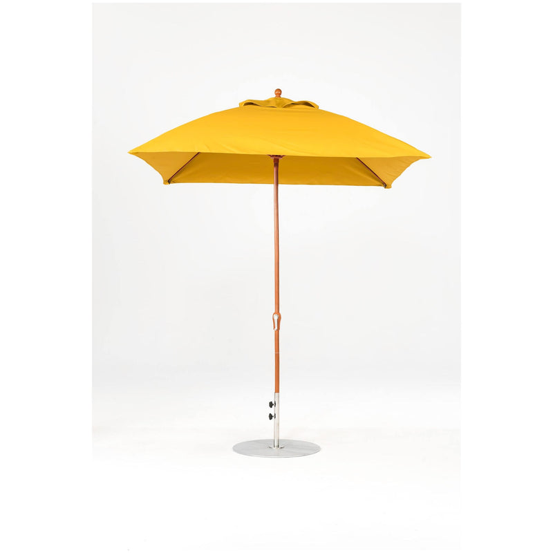 7.5 Ft Square Frankford Patio Umbrella- Crank Lift- Wood Grain Frame