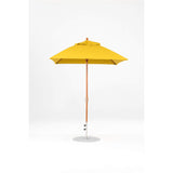 6.5 Ft Square Frankford Patio Umbrella- Crank Lift- Wood Grain Frame