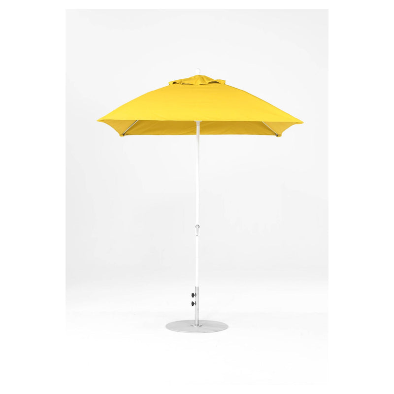 7.5 Ft Square Frankford Patio Umbrella- Crank Lift- Matte White Frame