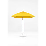 7.5 Ft Square Frankford Patio Umbrella- Pulley Lift- Matte Bronze Frame