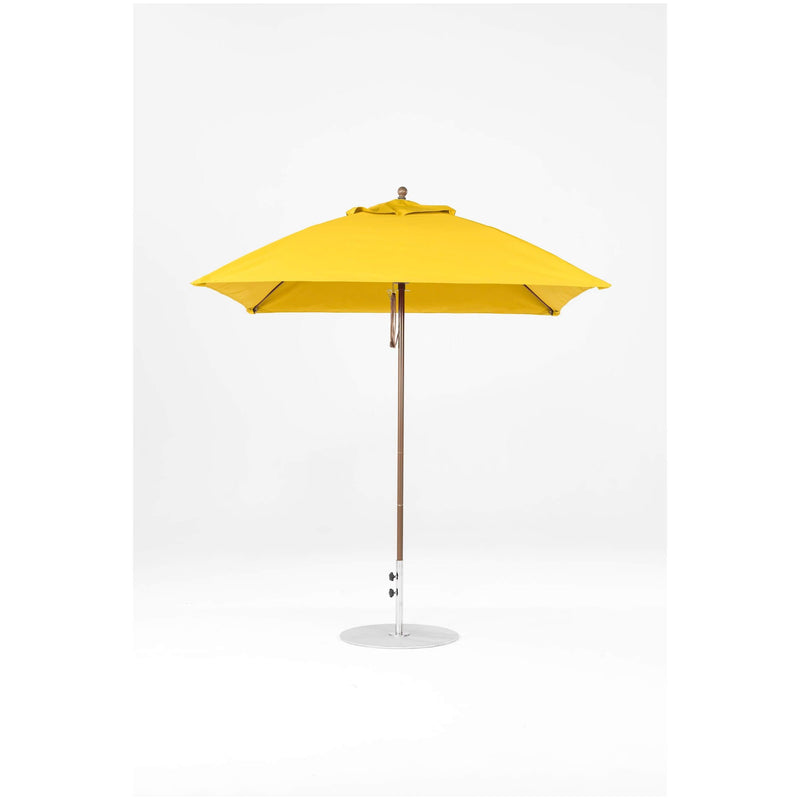 7.5 Ft Square Frankford Patio Umbrella- Pulley Lift- Matte Bronze Frame