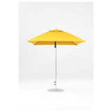 7.5 Ft Square Frankford Patio Umbrella- Pulley Lift- Matte Silver Frame