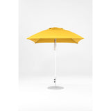 7.5 Ft Square Frankford Patio Umbrella- Pulley Lift- Matte White Frame
