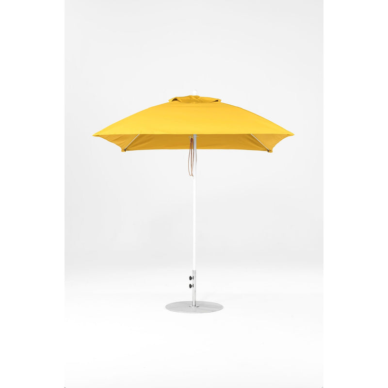 7.5 Ft Square Frankford Patio Umbrella- Pulley Lift- Matte White Frame