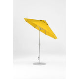 7.5 Ft Octagonal Frankford Patio Umbrella- Crank Auto-Tilt- Polished Silver Anodized Frame