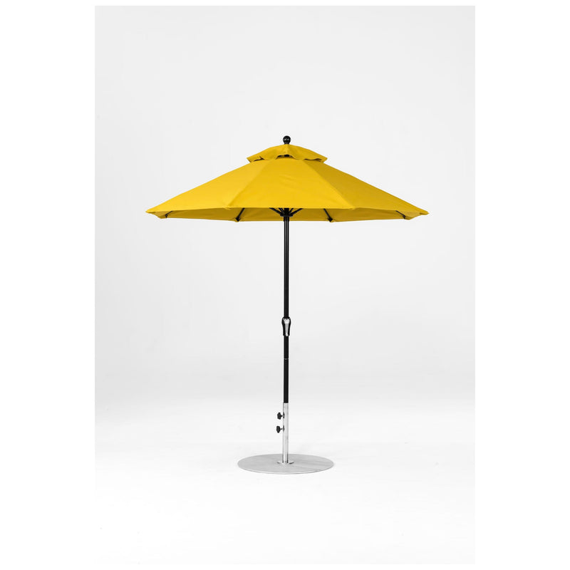 7.5 Ft Octagonal Frankford Patio Umbrella- Crank Lift- Matte Black Frame