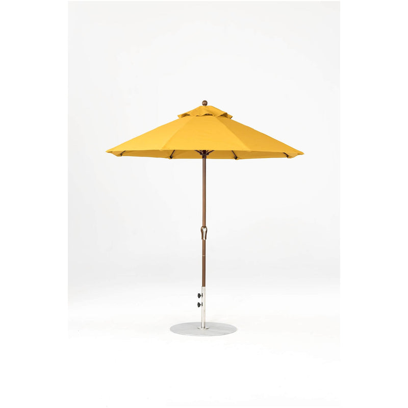 7.5 Ft Octagonal Frankford Patio Umbrella- Crank Lift- Matte Bronze Frame