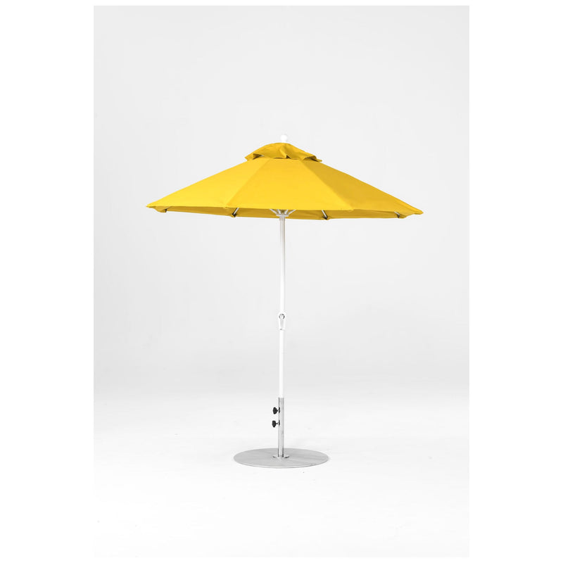 7.5 Ft Octagonal Frankford Patio Umbrella- Crank Lift- Matte White Frame