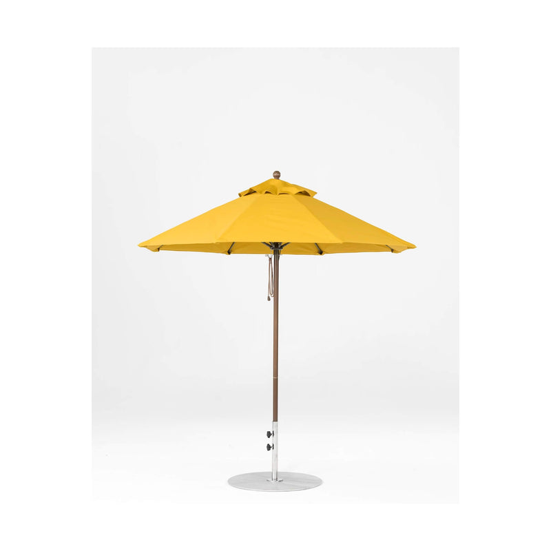 7.5 Ft Octagonal Frankford Patio Umbrella- Pulley Lift- Matte Bronze Frame