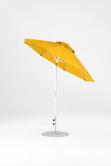 7.5 Ft Octagonal Frankford Patio Umbrella- Crank Auto-Tilt- Matte White Frame