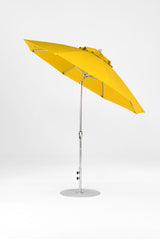 9 Ft Octagonal Frankford Patio Umbrella- Crank Auto-Tilt- Polished Silver Anodized Frame