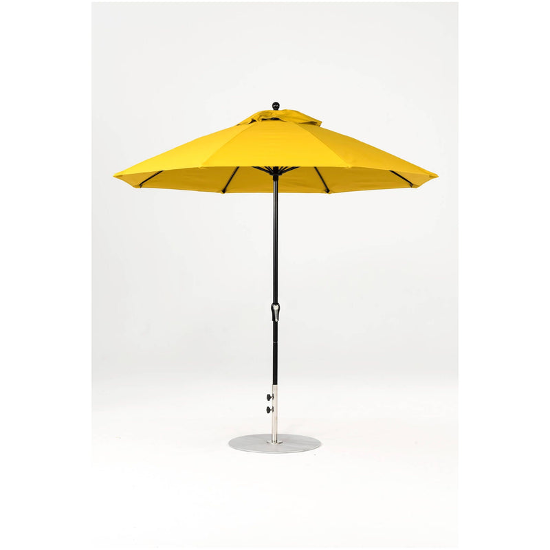 9 Ft Octagonal Frankford Patio Umbrella- Crank Lift- Matte Black Frame