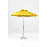 9 Ft Octagonal Frankford Patio Umbrella- Crank Lift- Polished Silver Anodized Frame