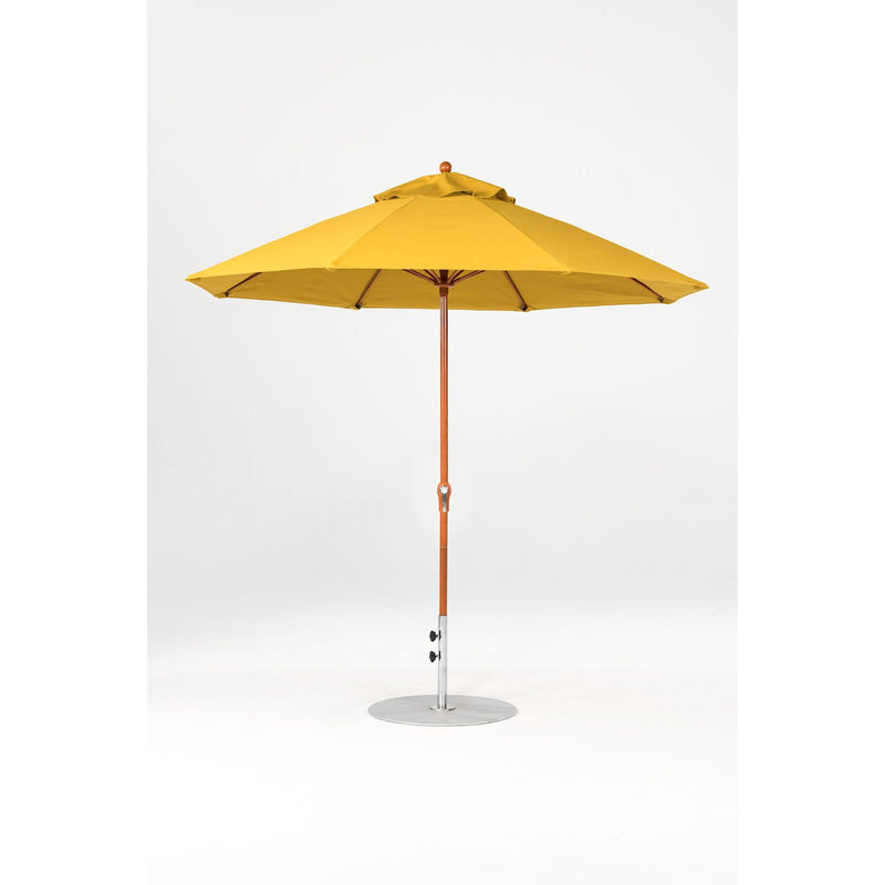 9 Ft Octagonal Frankford Patio Umbrella- Crank Lift- Wood Grain Frame