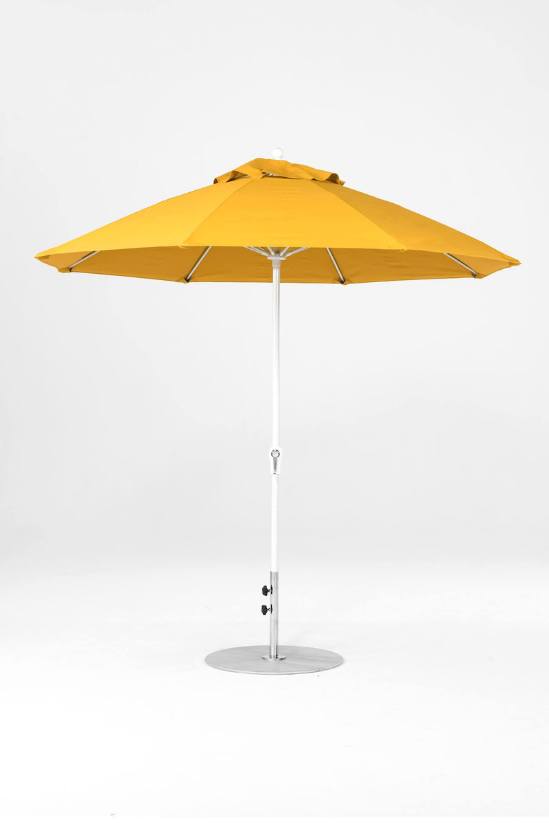 9 Ft Octagonal Frankford Patio Umbrella- Crank Lift- Matte White Frame