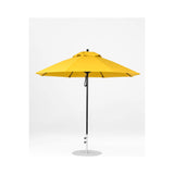 9 Ft Octagonal Frankford Patio Umbrella- Pulley Lift- Matte Black Frame