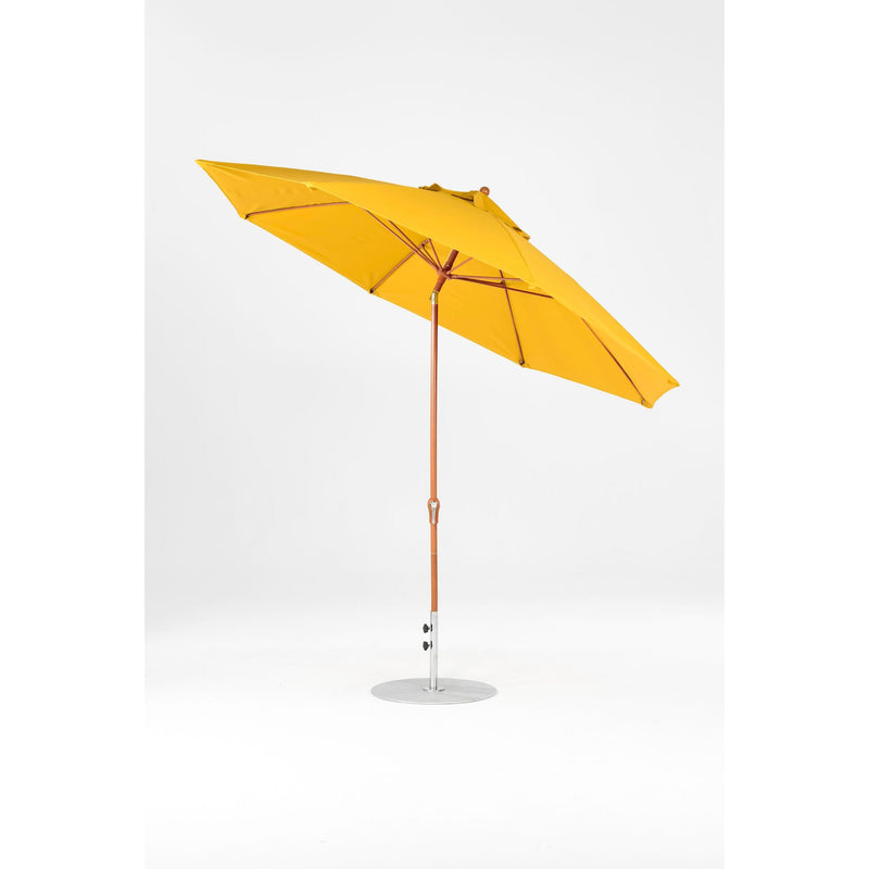11 Ft Octagonal Frankford Patio Umbrella- Crank Auto-Tilt- Wood Grain Frame