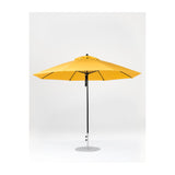 11 Ft Octagonal Frankford Patio Umbrella- Pulley Lift- Matte Black Frame