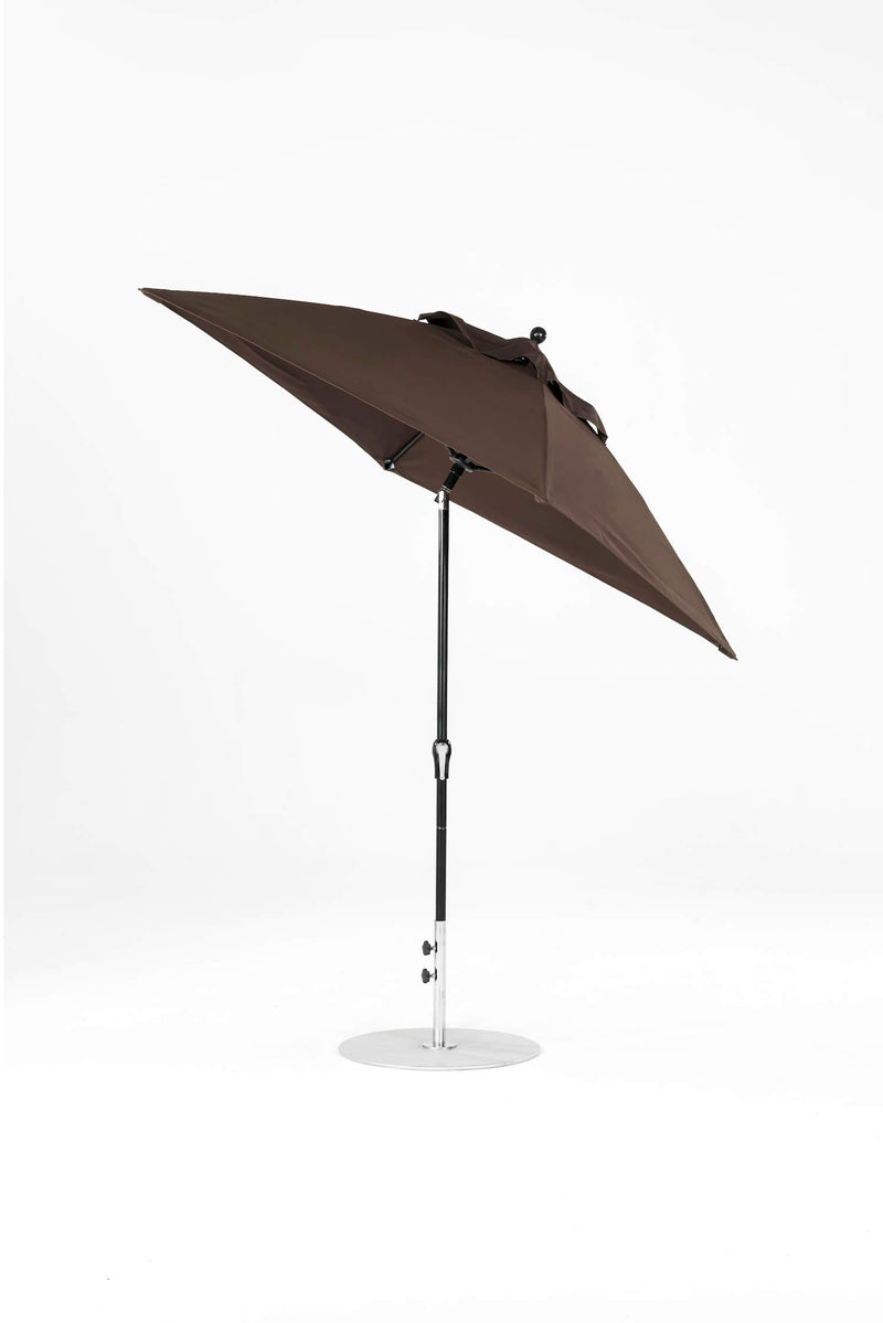 6.5 Ft Frankford Square Patio Umbrella- Crank Auto-Tilt- Matte Black Frame