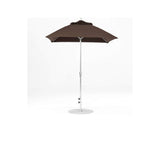 6.5 Ft Square Frankford Outdoor Patio Umbrella- Crank Lift- Matte Silver Frame