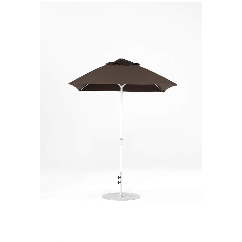 6.5 Ft Square Frankford Patio Umbrella- Crank Lift- Matte White Frame