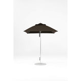 6.5 Ft Square Frankford Patio Umbrella- Pulley Lift- Polished Silver Anodized Frame