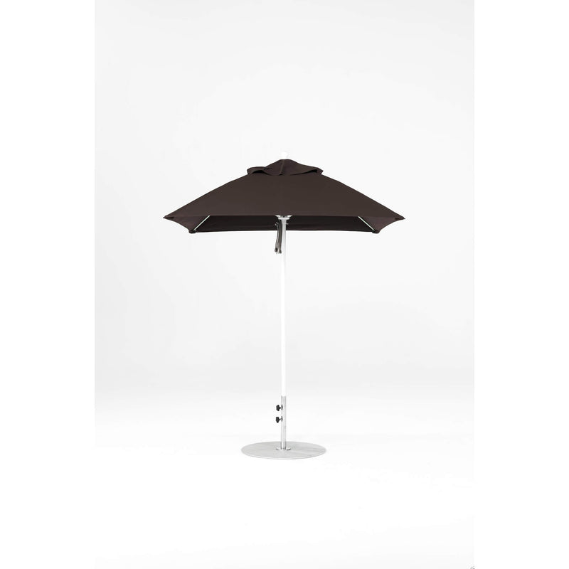 6.5 Ft Square Frankford Patio Umbrella- Pulley Lift- Matte White Frame