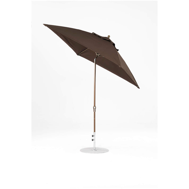 7.5 Ft Frankford Square Patio Umbrella- Crank Auto-Tilt- Matte Bronze Frame