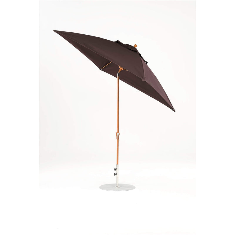 7.5 Ft Frankford Square Patio Umbrella- Crank Auto-Tilt- Wood Grain Frame
