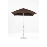 7.5 Ft Square Frankford Patio Umbrella- Crank Lift- Polished Silver Anodized Frame
