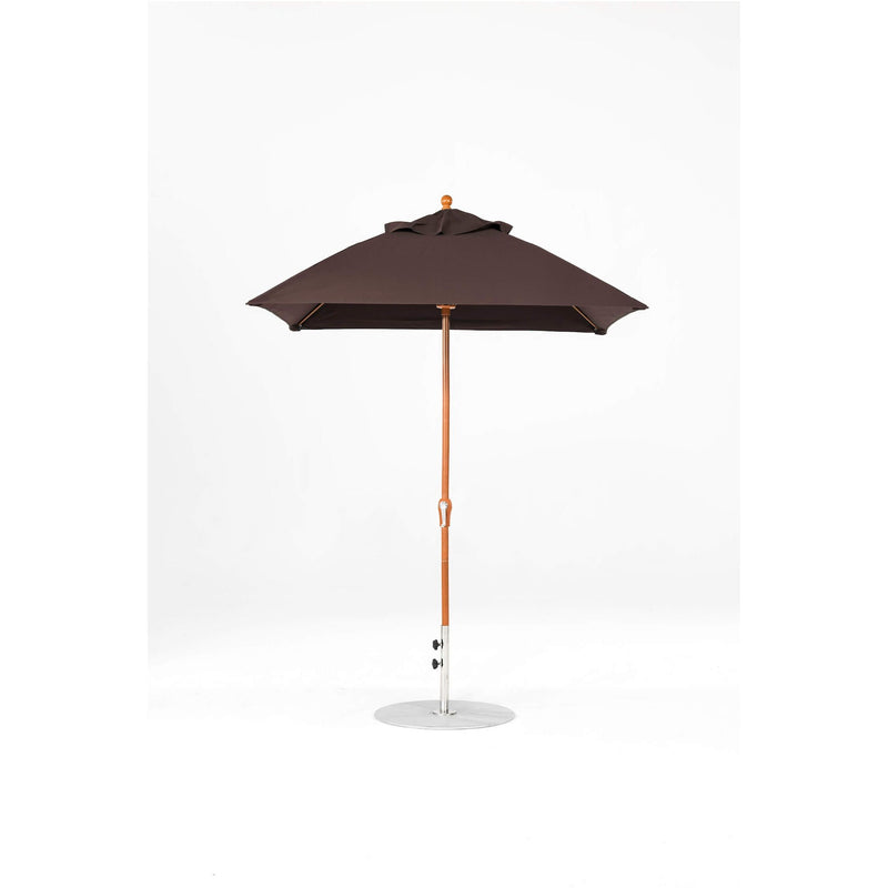6.5 Ft Square Frankford Patio Umbrella- Crank Lift- Wood Grain Frame