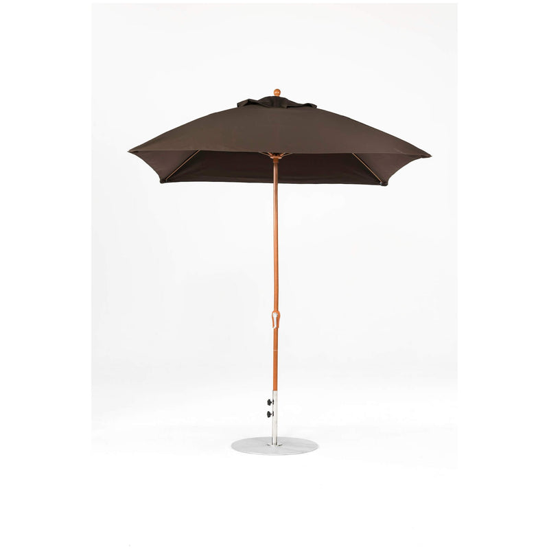 7.5 Ft Square Frankford Patio Umbrella- Crank Lift- Wood Grain Frame