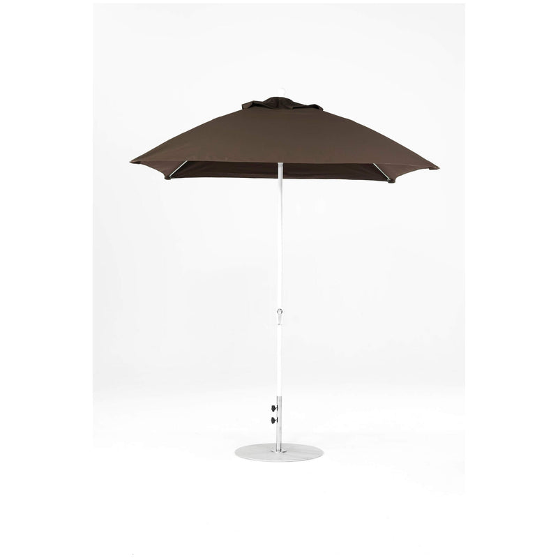 7.5 Ft Square Frankford Patio Umbrella- Crank Lift- Matte White Frame