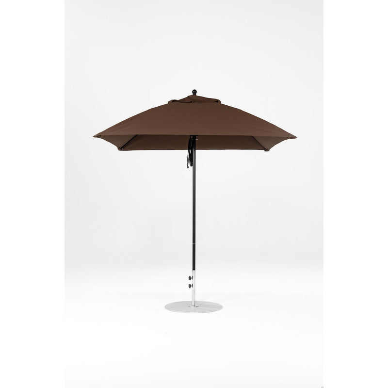 7.5 Ft Square Frankford Patio Umbrella- Pulley Lift- Matte Black Frame