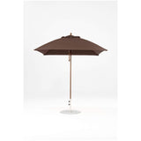 7.5 Ft Square Frankford Patio Umbrella- Pulley Lift- Matte Bronze Frame